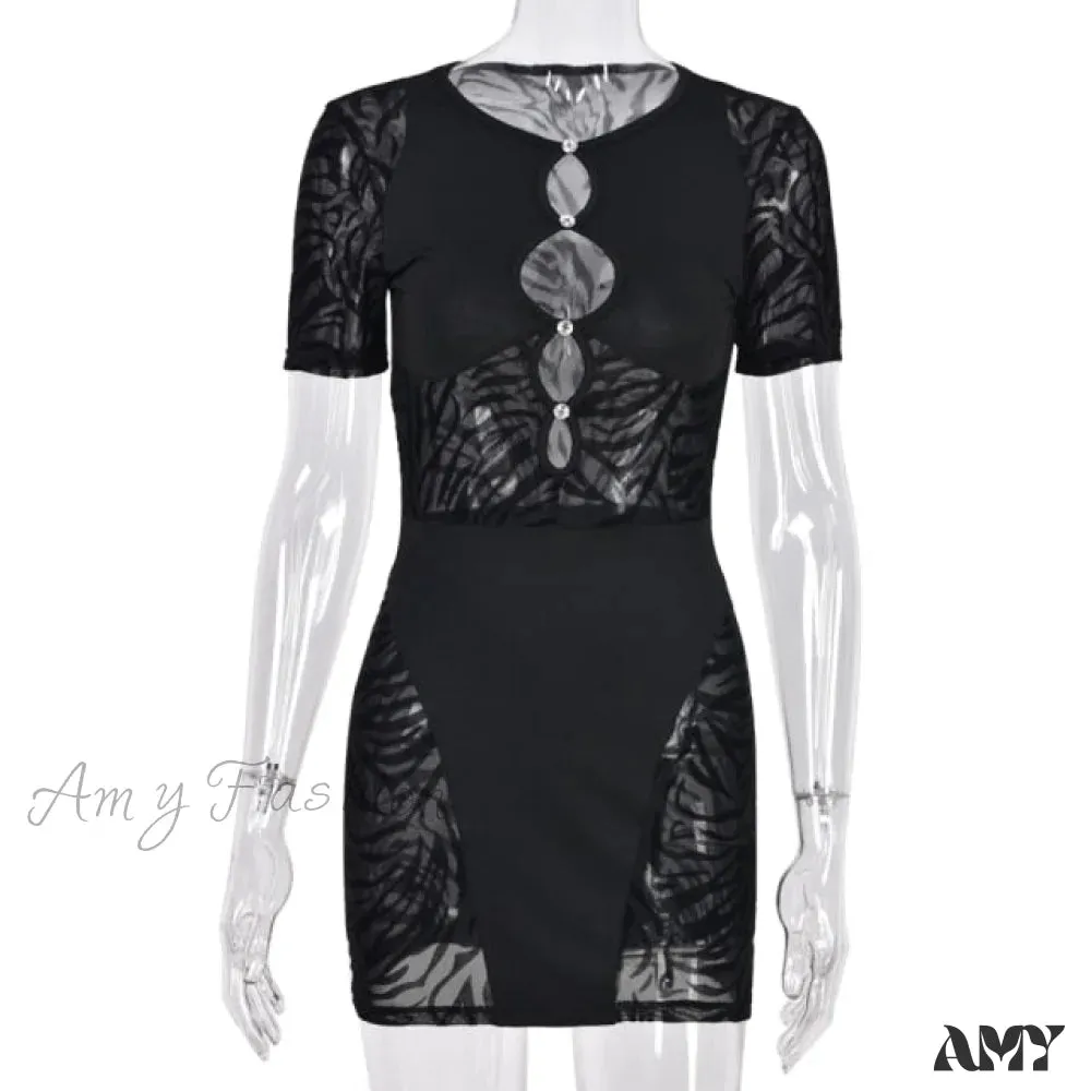 Amy Fashion - Holiday Night Club Party Bodycon Pencil Short Dresses