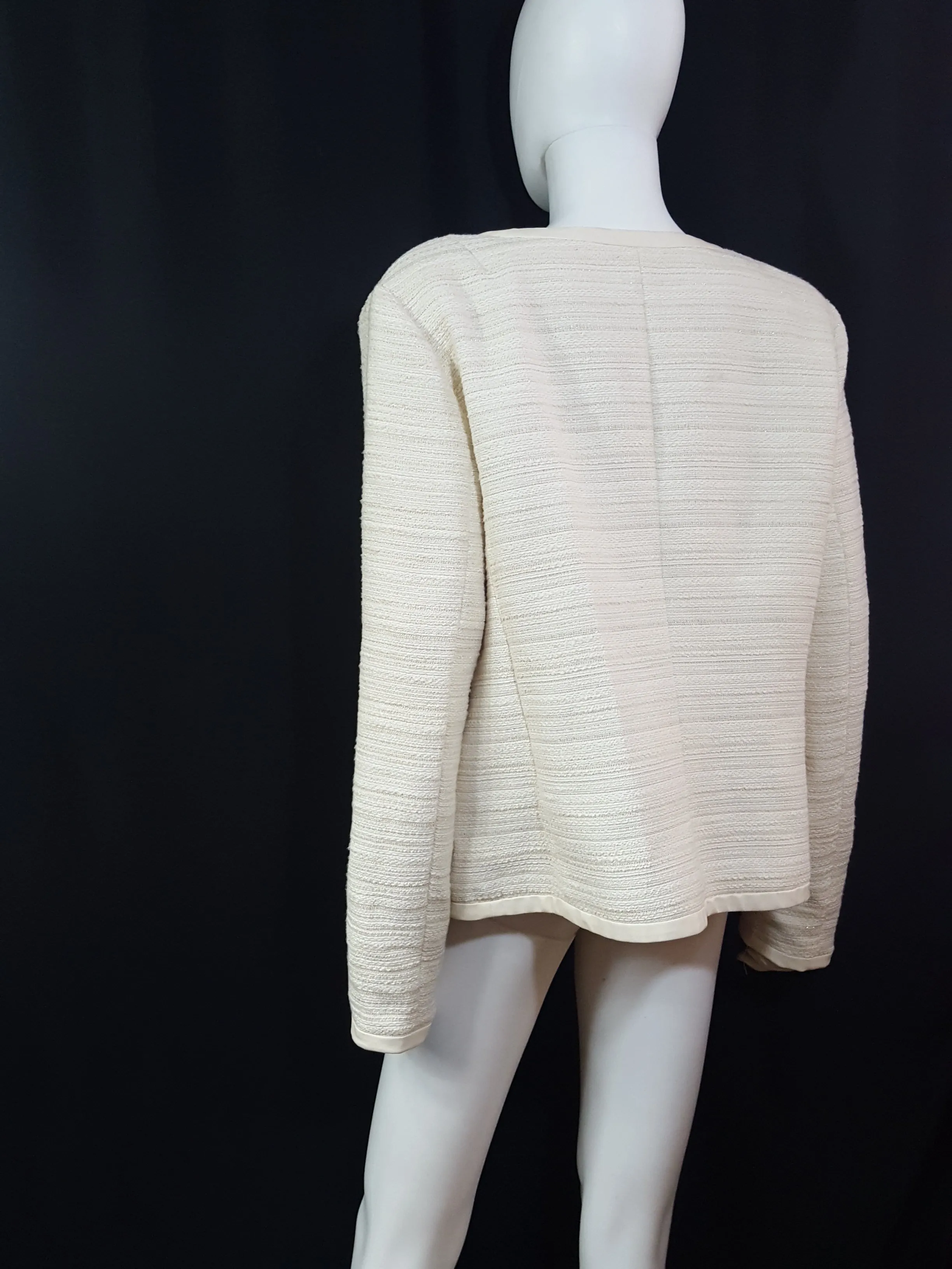 Banana Republic Metallic Collarless Blazer size 14