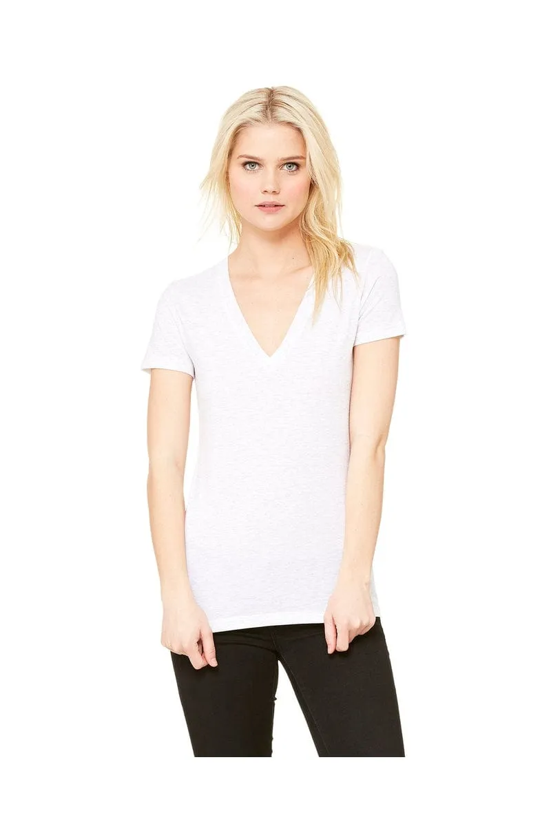 Bella   Canvas 8435: Ladies Deep V-Neck Triblend T-Shirt