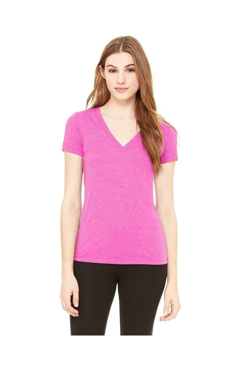 Bella   Canvas 8435: Ladies Deep V-Neck Triblend T-Shirt