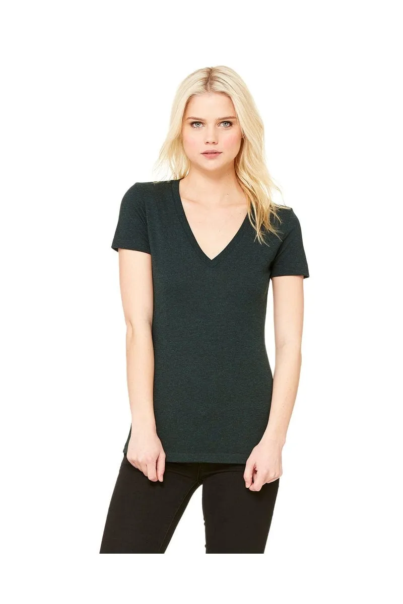 Bella   Canvas 8435: Ladies Deep V-Neck Triblend T-Shirt