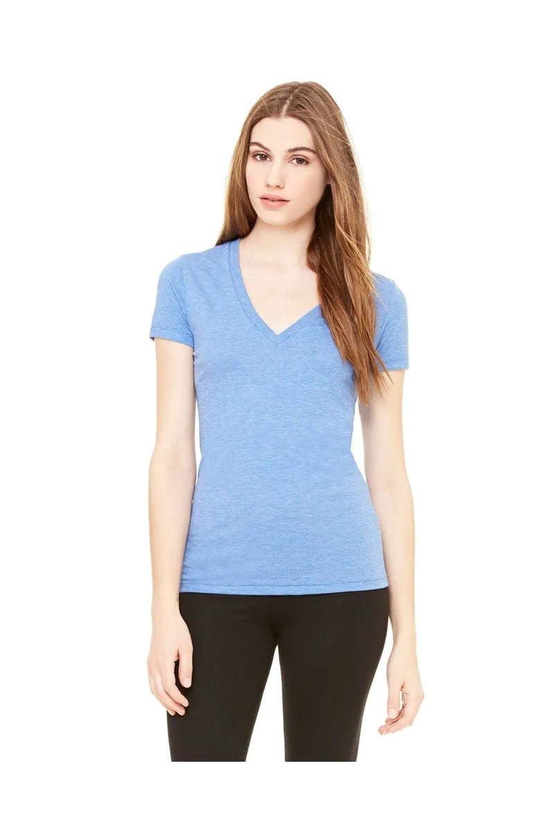 Bella   Canvas 8435: Ladies Deep V-Neck Triblend T-Shirt