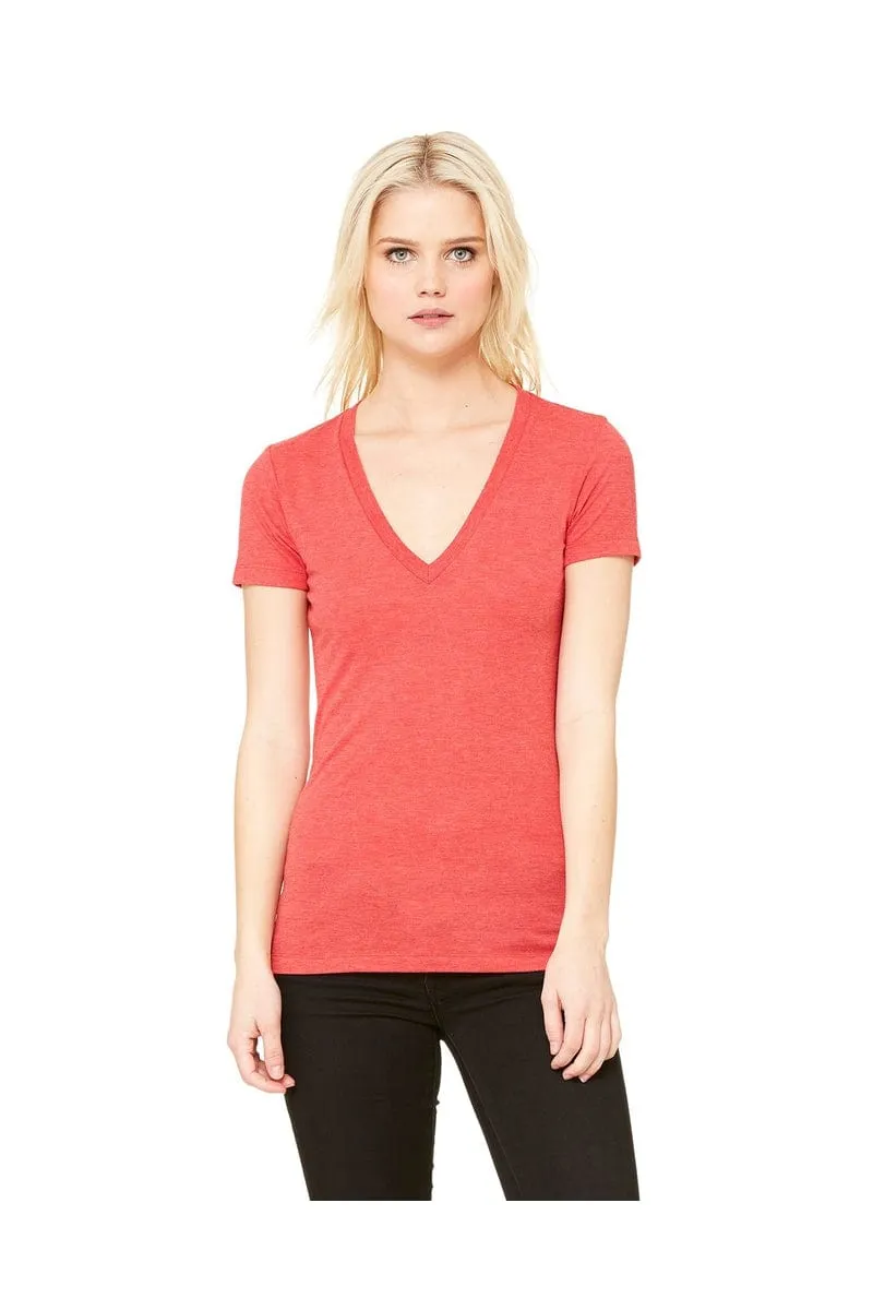 Bella   Canvas 8435: Ladies Deep V-Neck Triblend T-Shirt