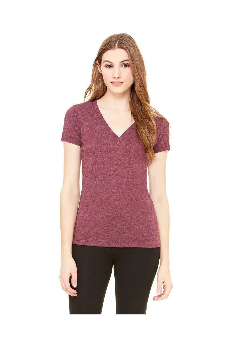 Bella   Canvas 8435: Ladies Deep V-Neck Triblend T-Shirt