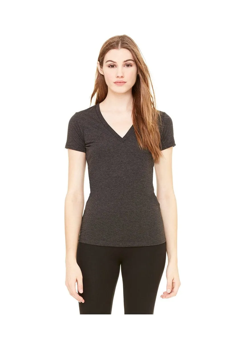 Bella   Canvas 8435: Ladies Deep V-Neck Triblend T-Shirt