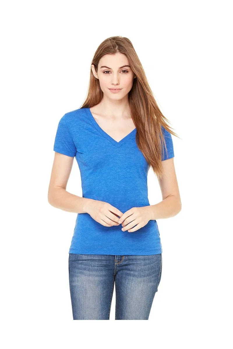 Bella   Canvas 8435: Ladies Deep V-Neck Triblend T-Shirt