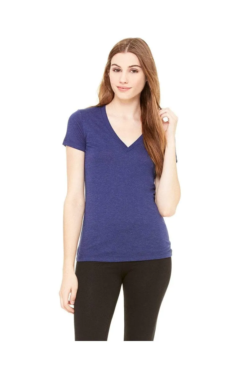 Bella   Canvas 8435: Ladies Deep V-Neck Triblend T-Shirt