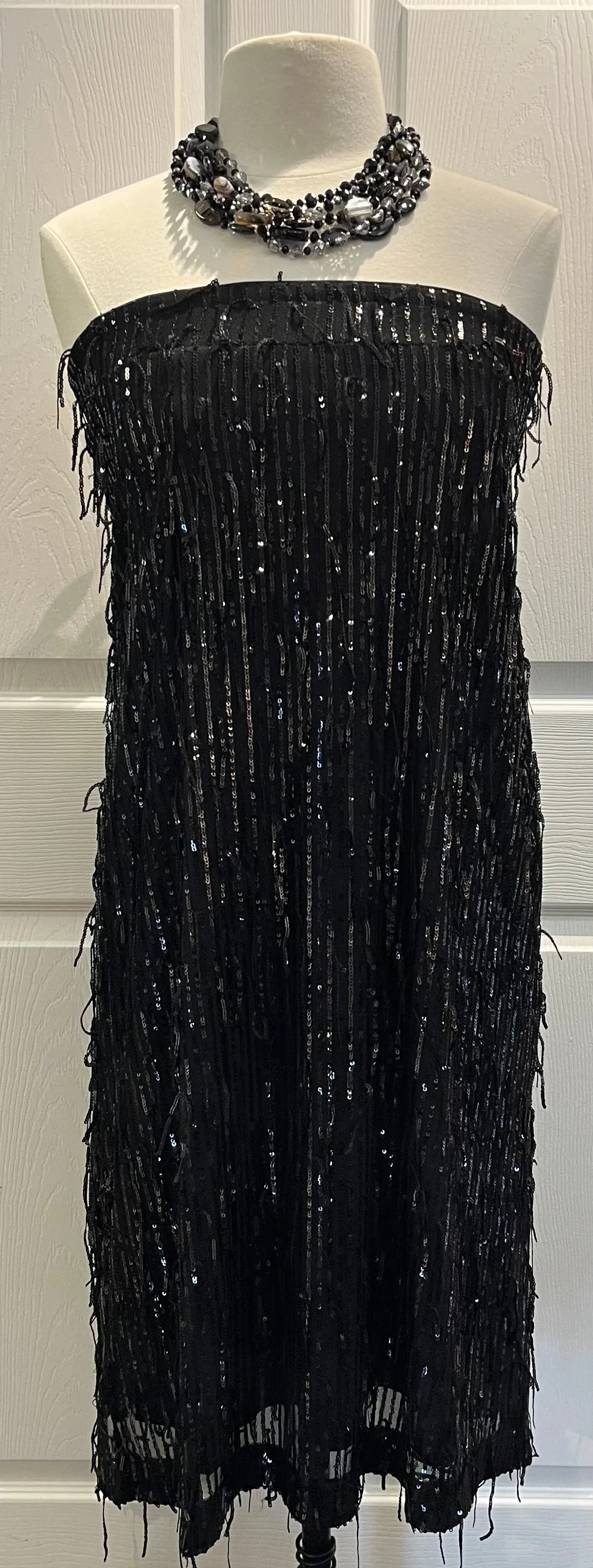 Black Skirt w/ Sequin Fringe