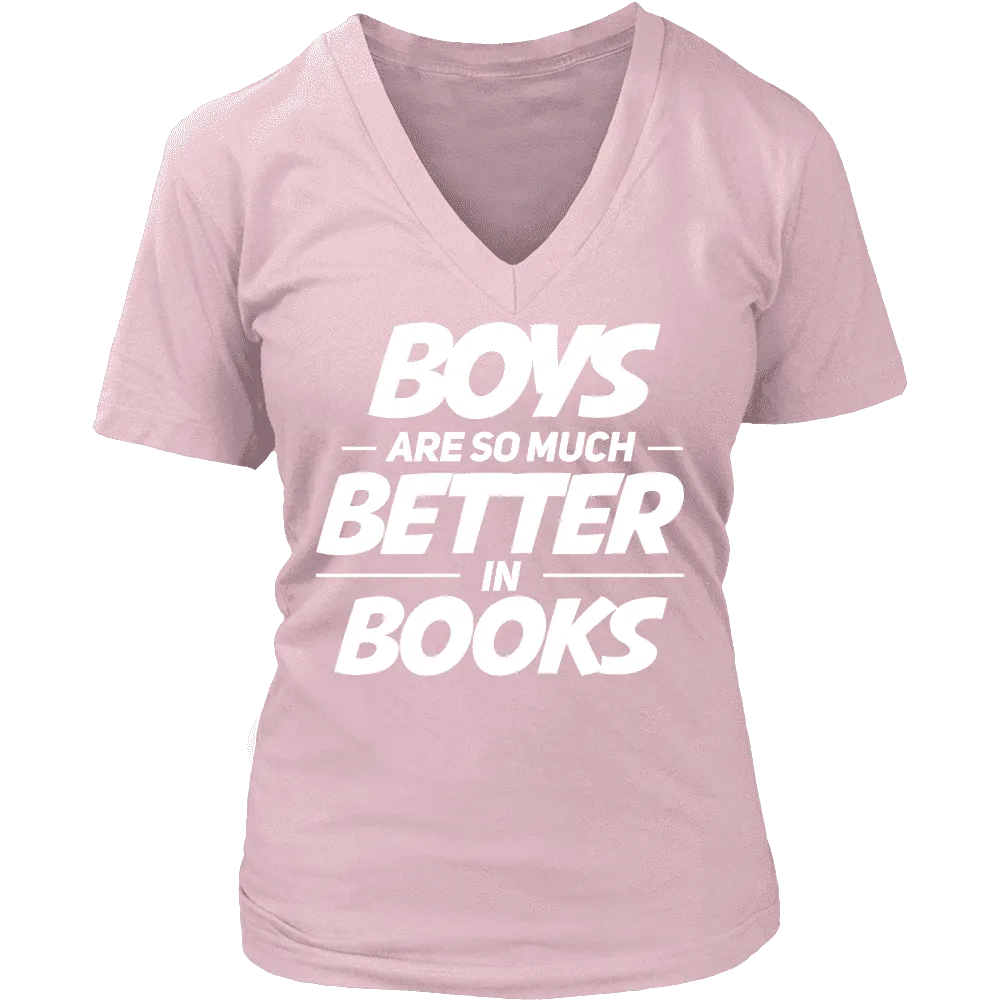 Boys are better in books - V-neck