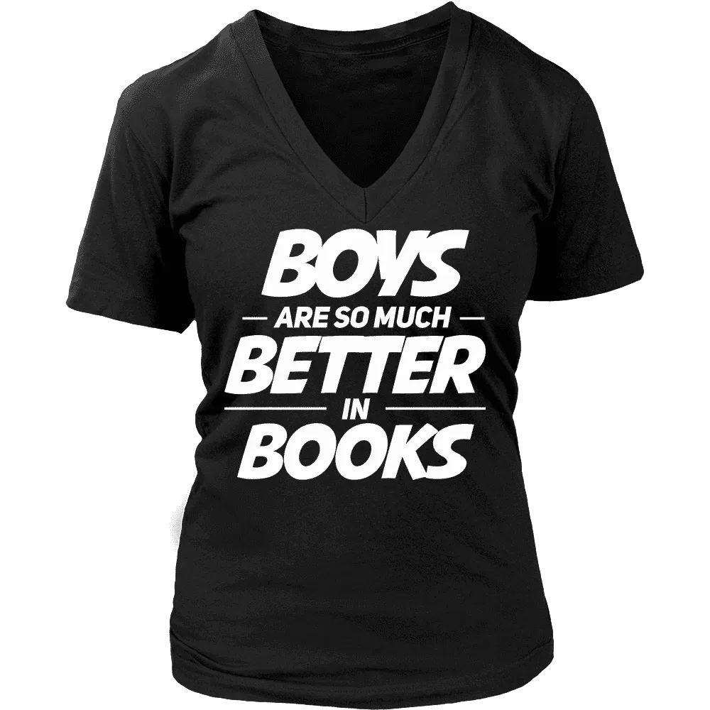 Boys are better in books - V-neck