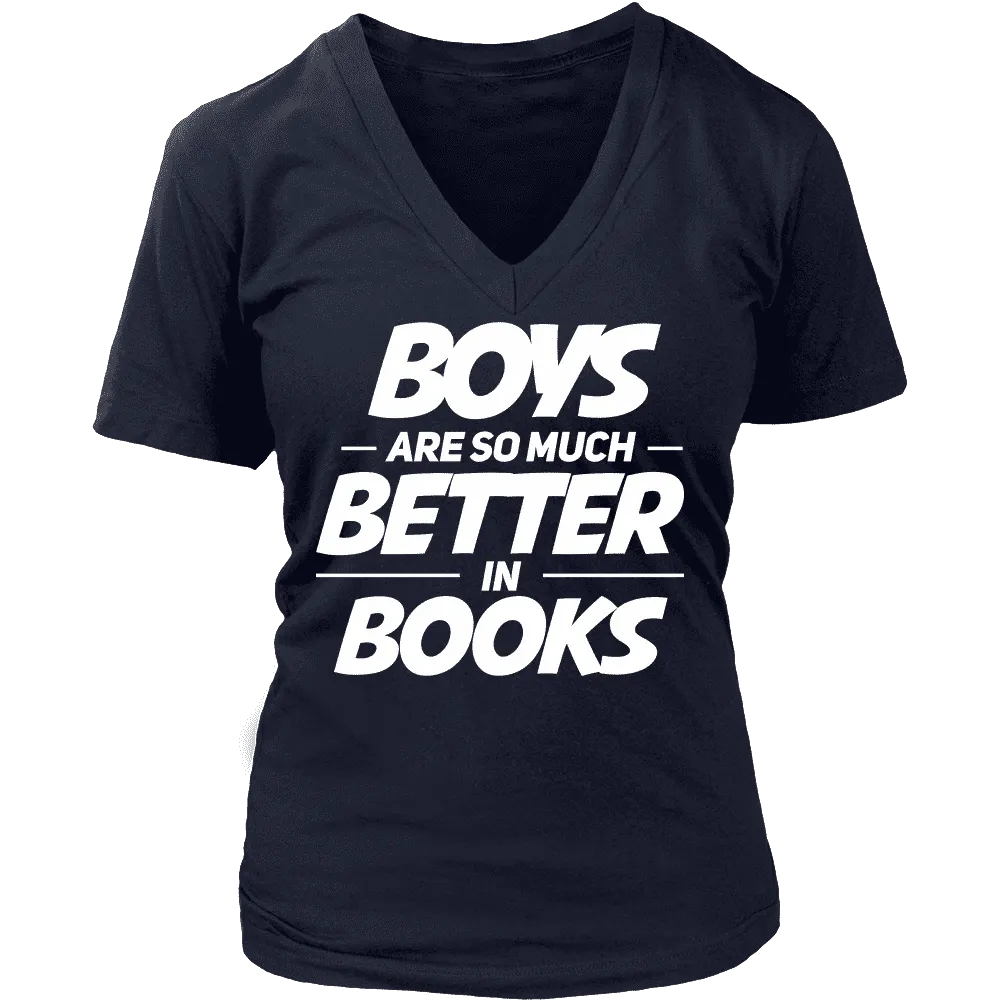 Boys are better in books - V-neck