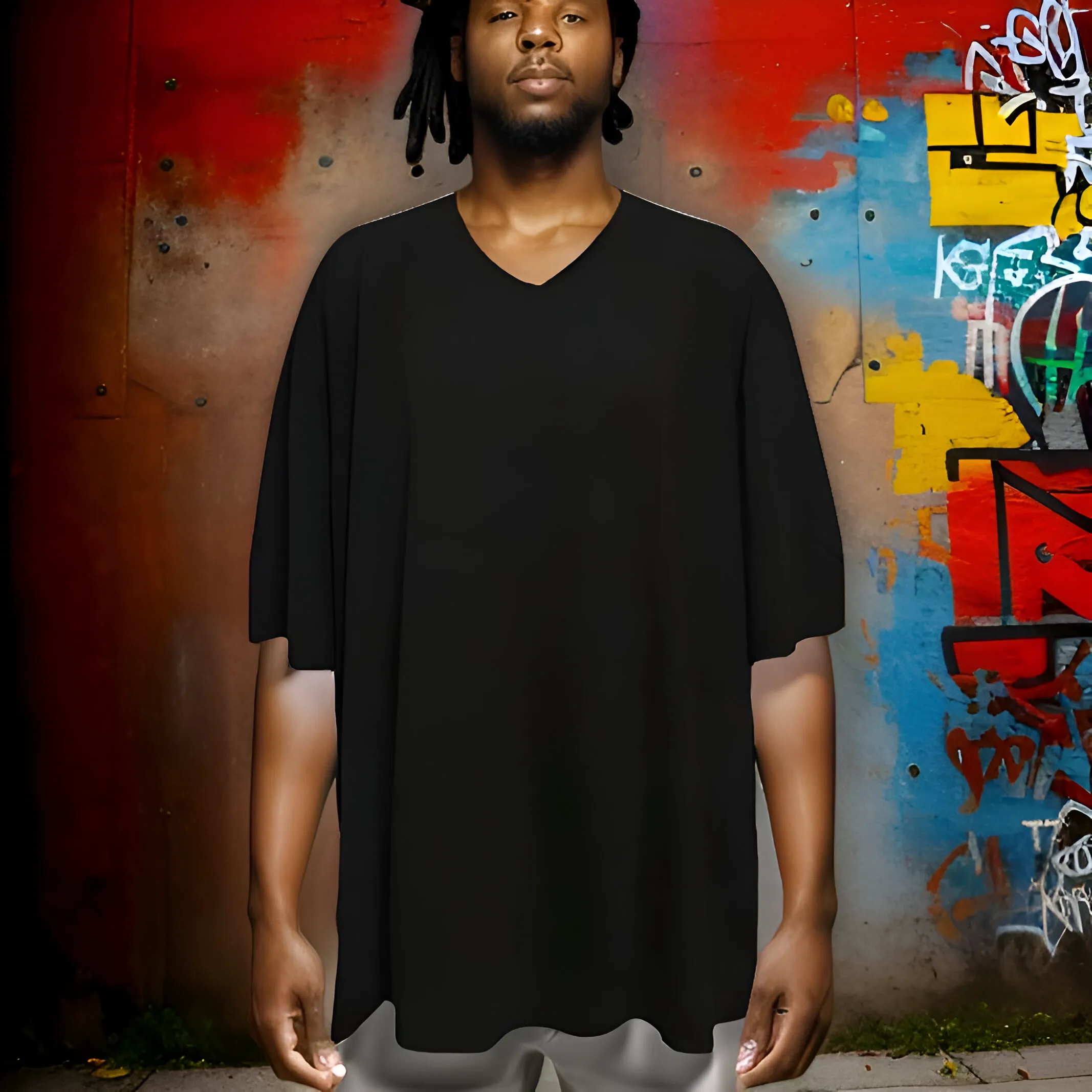 ^BRITCHES^ (BLACK) BIG SIZE TEES FOR MEN (FRONT POCKET) (6XT) (Tall)