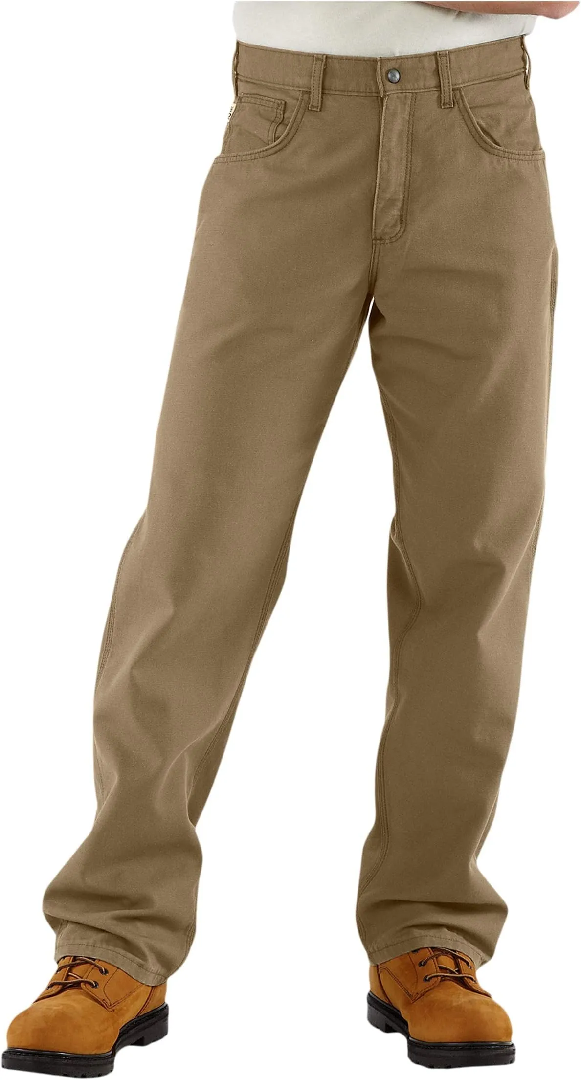 Carhartt Flame Retardant Canvas Oversized Tall Trousers in Golden Khaki