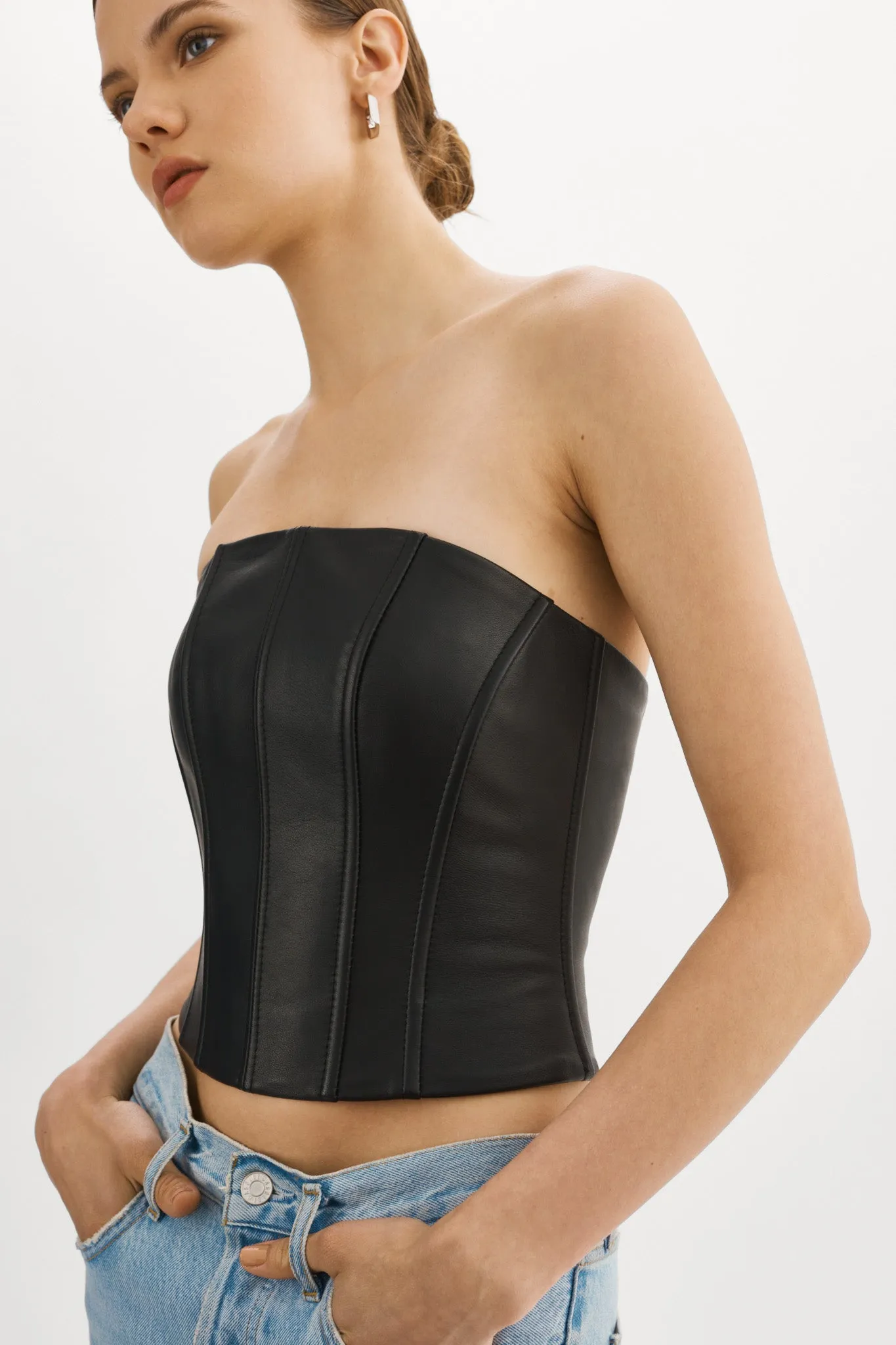 DAVINA | Leather Bustier