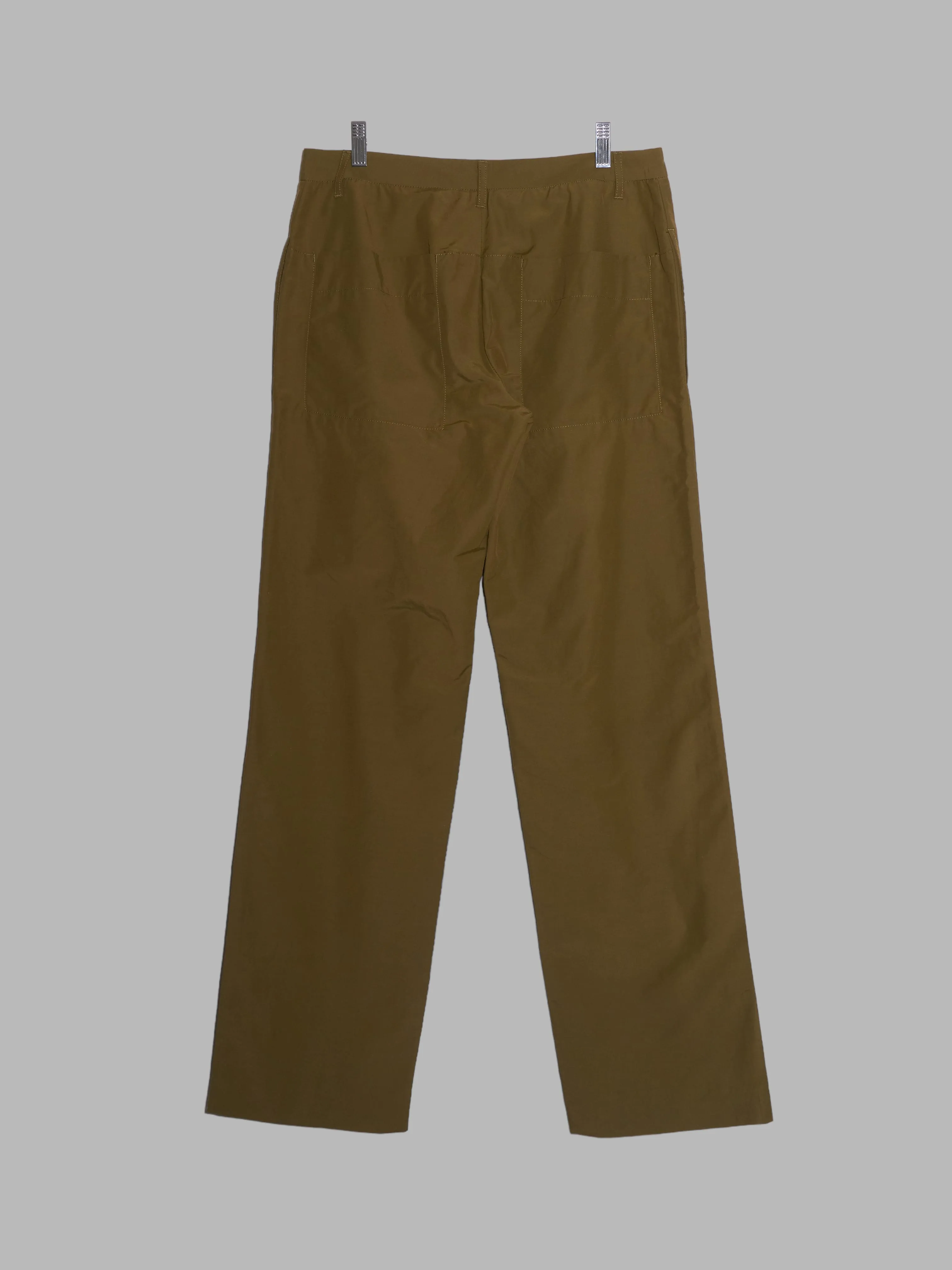 Dirk Bikkembergs 1990s 2000s khaki straight leg trousers - size M