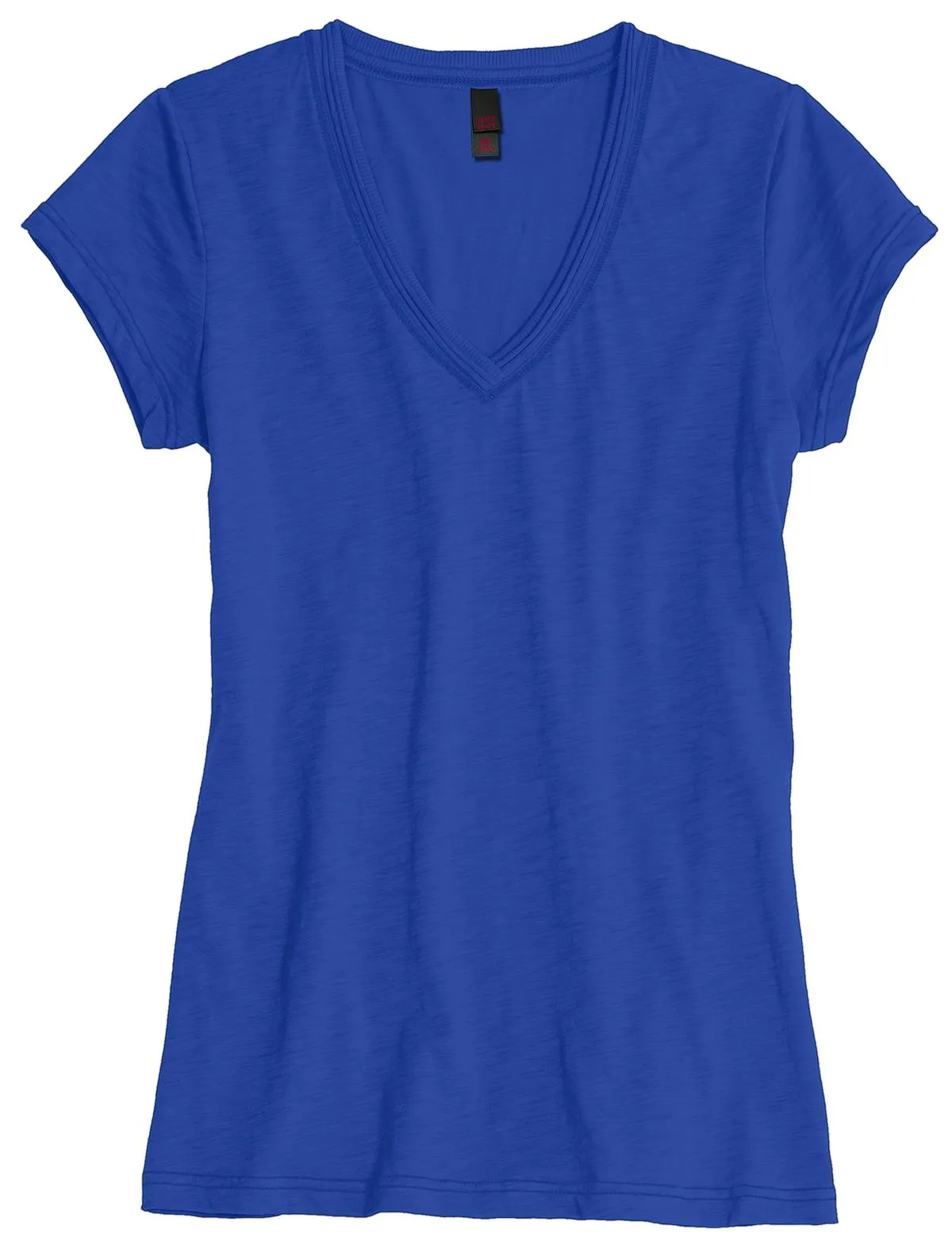 District Juniors Slub V-Neck Tee. DT240