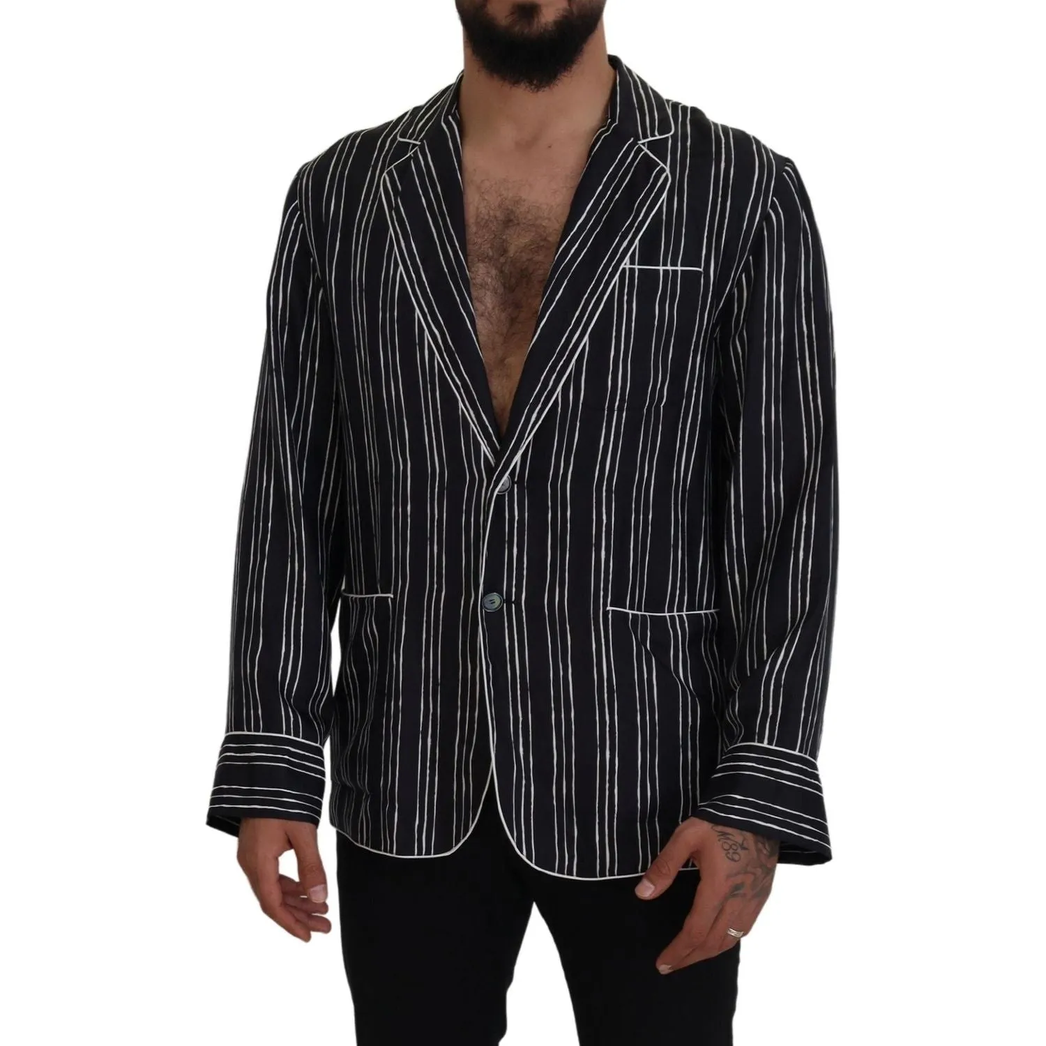 Dolce & Gabbana Elegant Silk Pajama Top Lounge Jacket