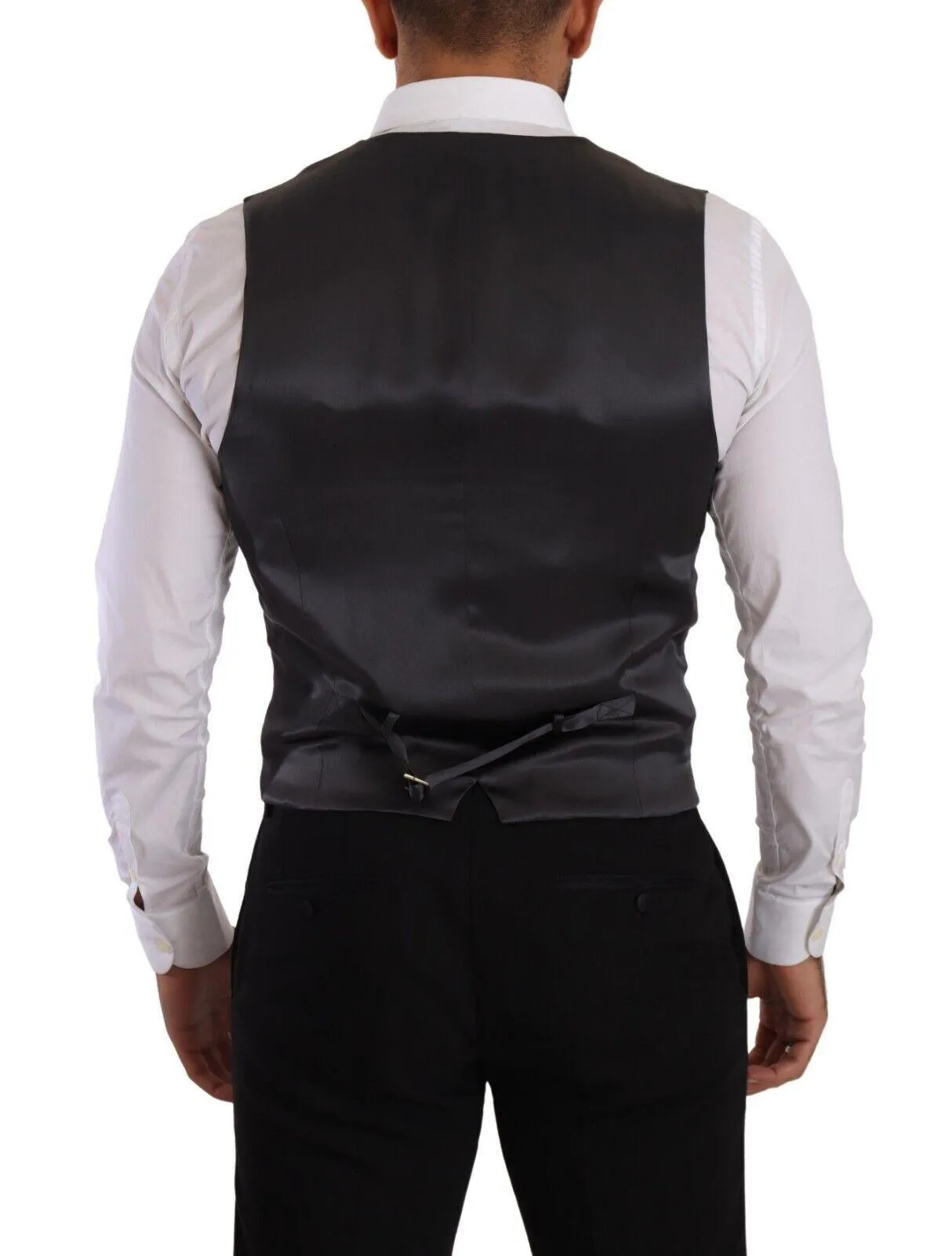 Dolce & Gabbana Men's Striped Double Breasted Waistcoat Vest