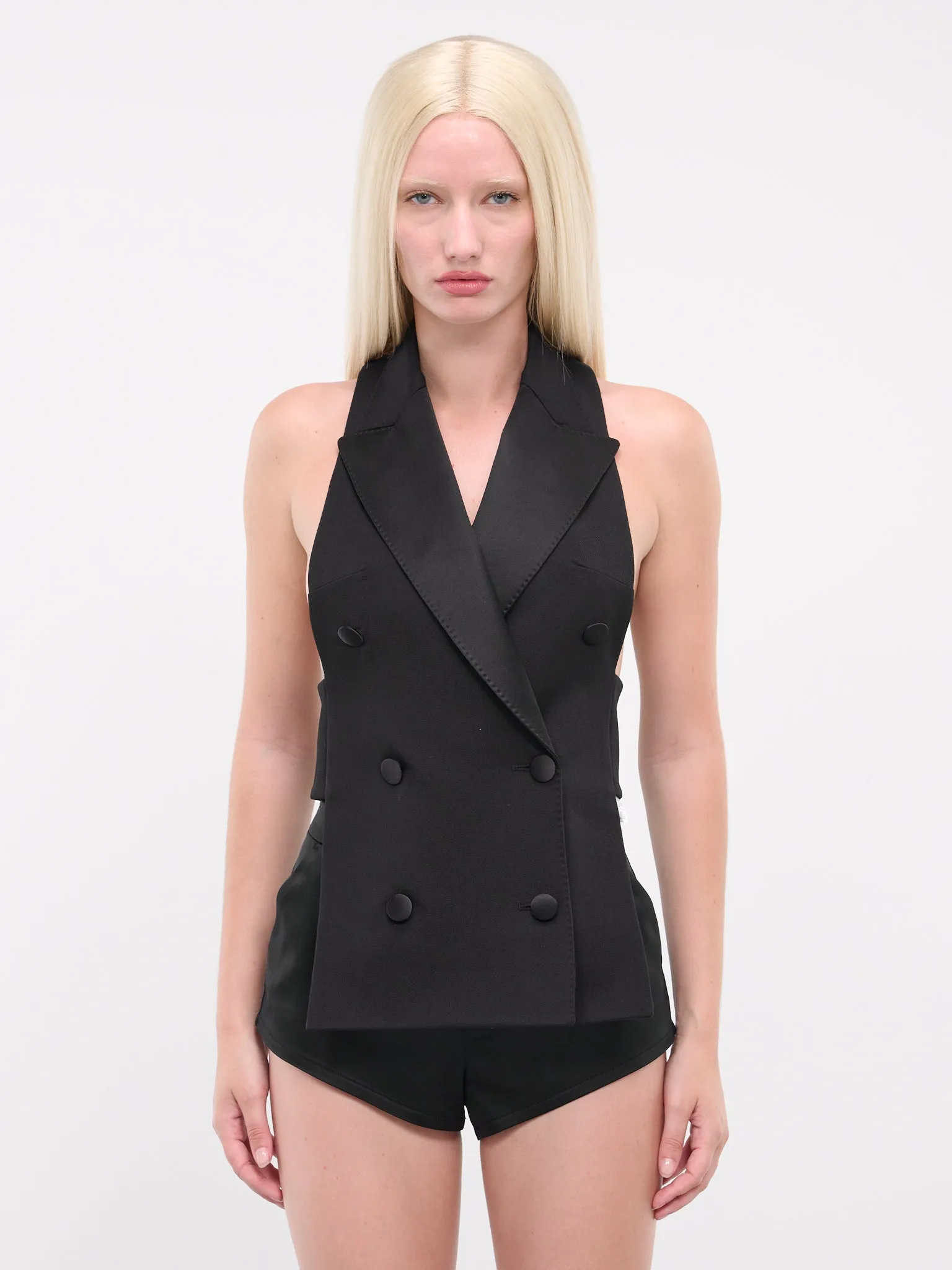 Double-Breasted Waistcoat (F79DET-FU28J-BLACK)