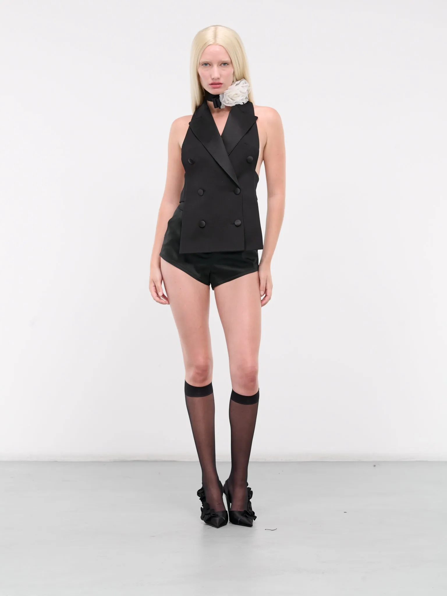 Double-Breasted Waistcoat (F79DET-FU28J-BLACK)