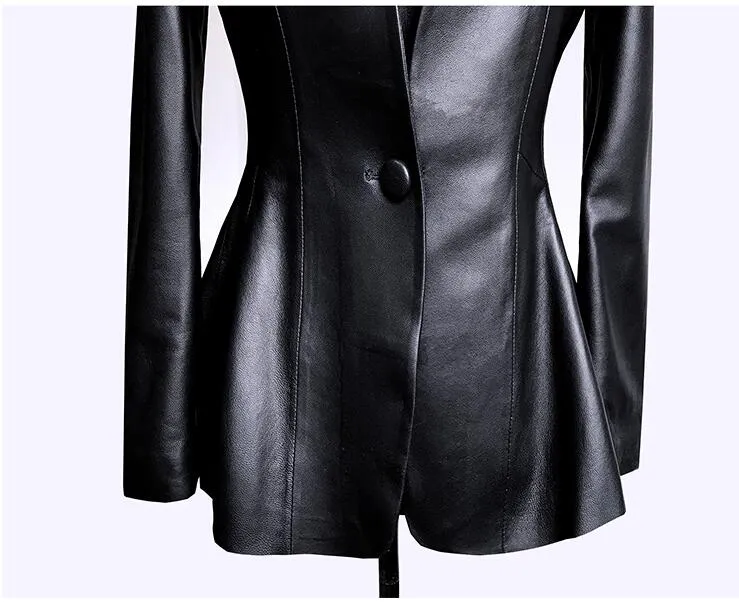 Genuine Leather Vintage Sheepskin Coat