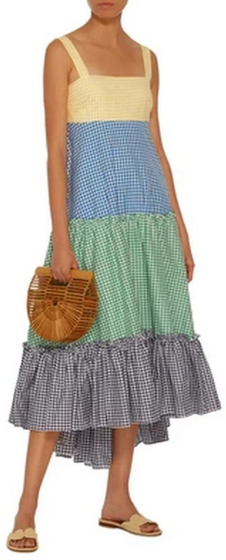 Gingham Tiered Tank Dress