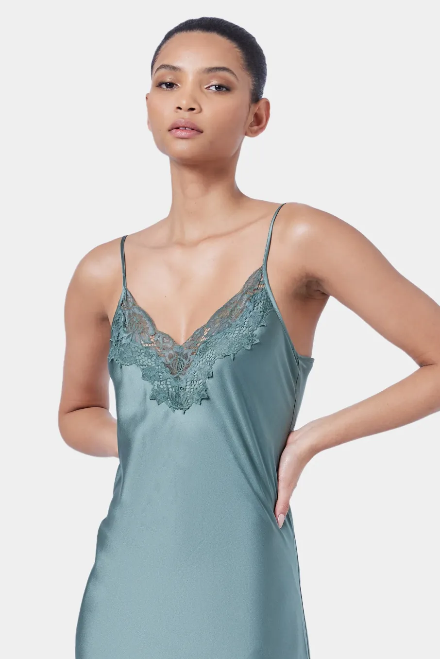 Ginia Lace Silk Chemise