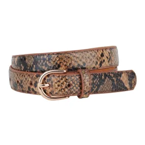 Golden/Brown Snakeskin Belt