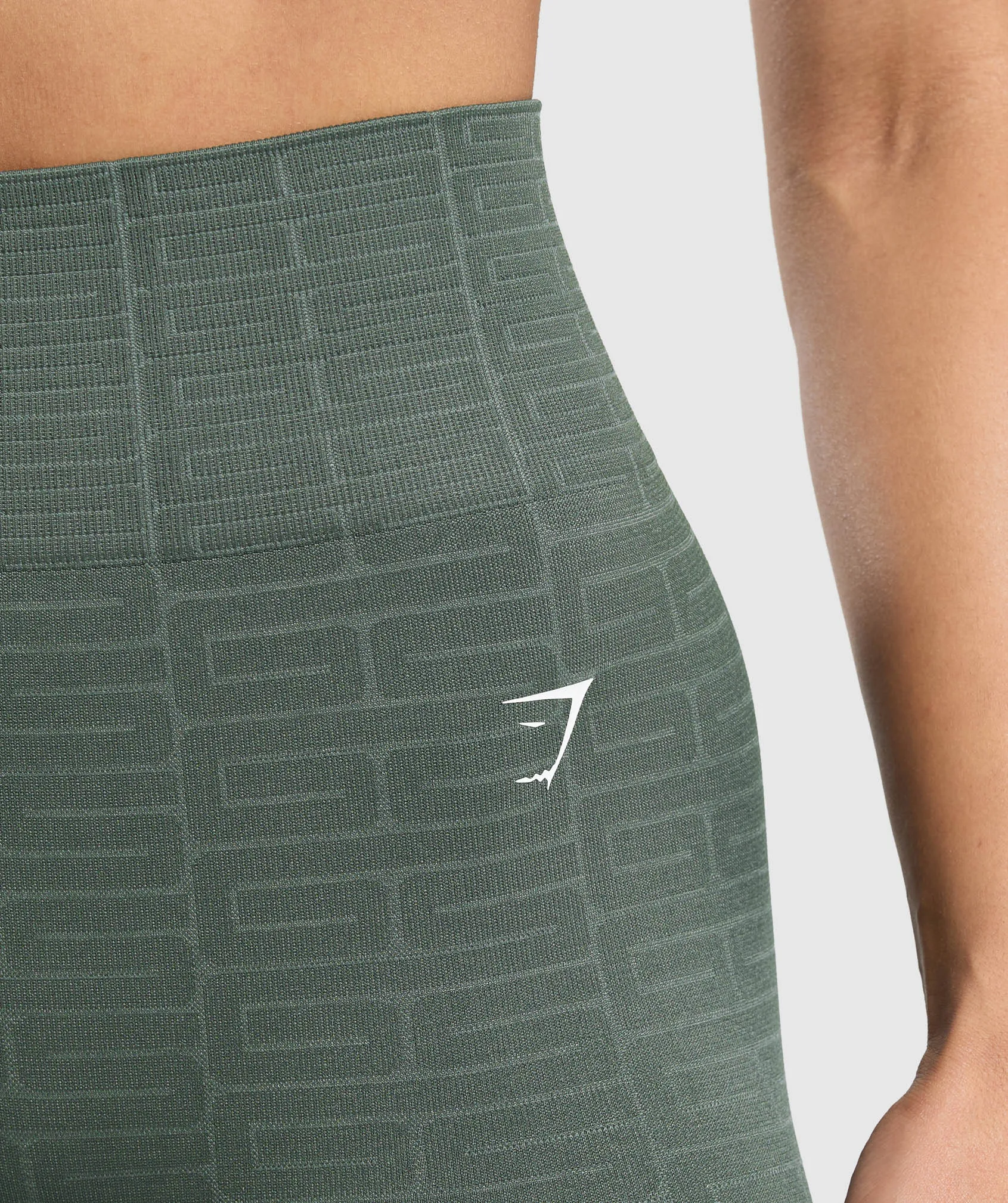 Gymshark Adapt Monogram Seamless Leggings - Slate Teal/Cargo Teal