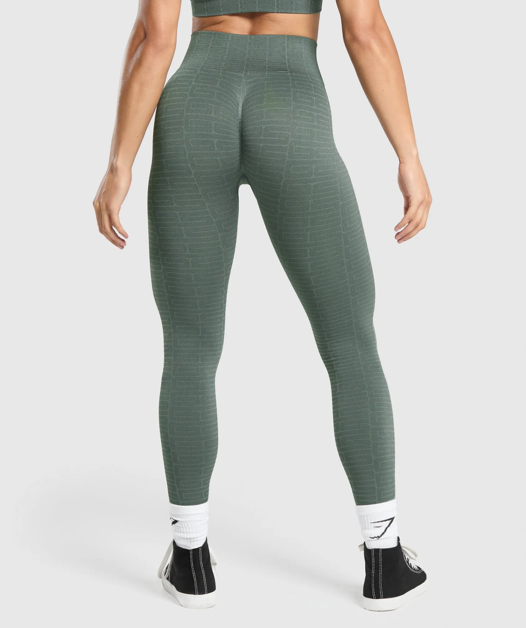 Gymshark Adapt Monogram Seamless Leggings - Slate Teal/Cargo Teal