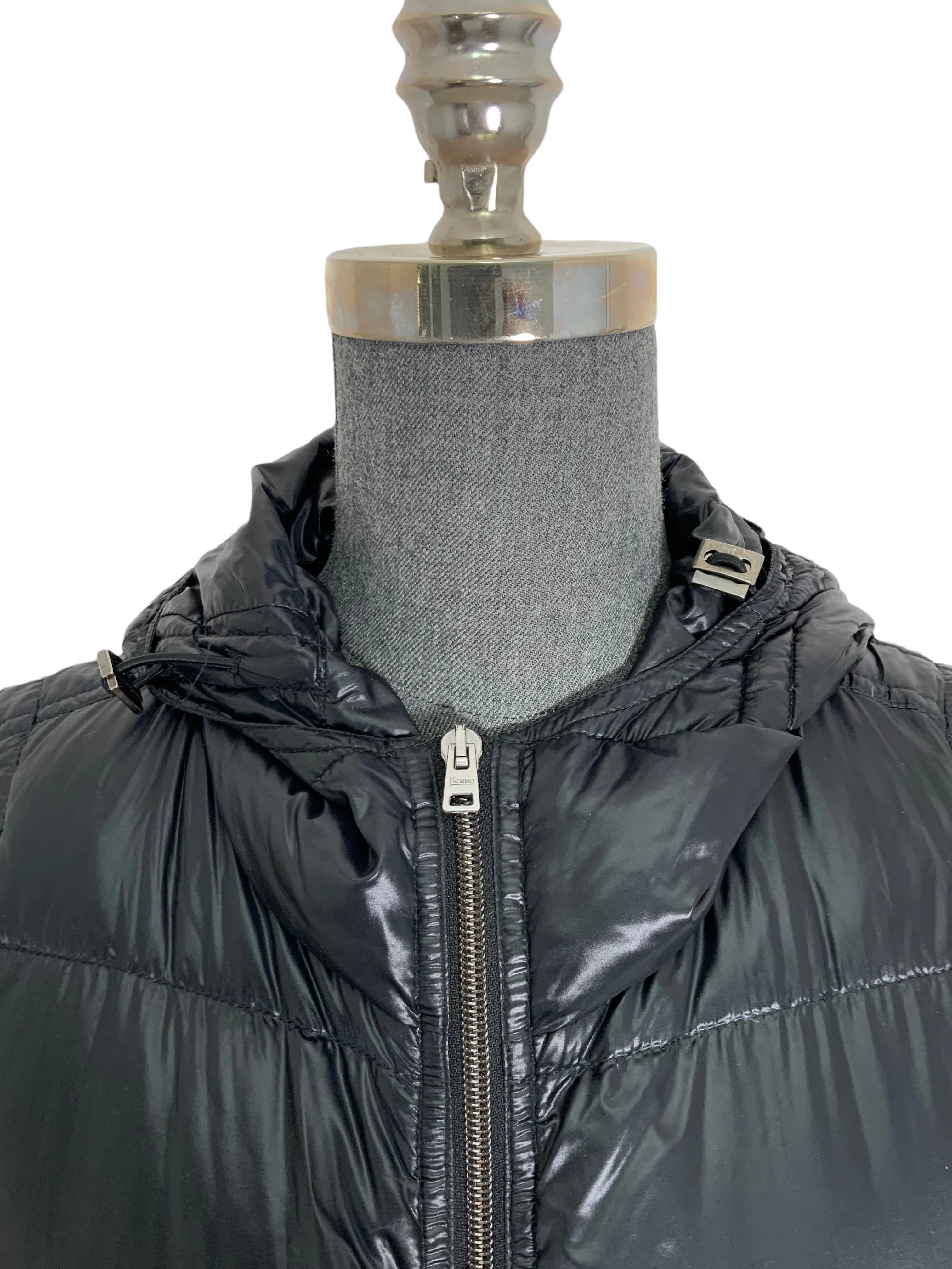 Herno Quilted Puffer Vest with Hood Size L