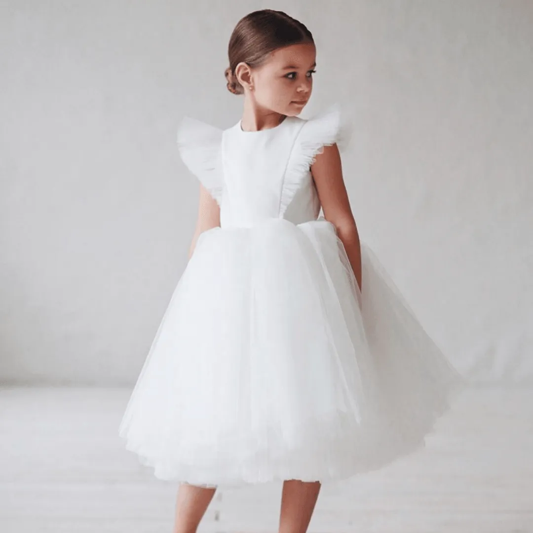 High-Low Flower Girl Dress for Mother and Daughter