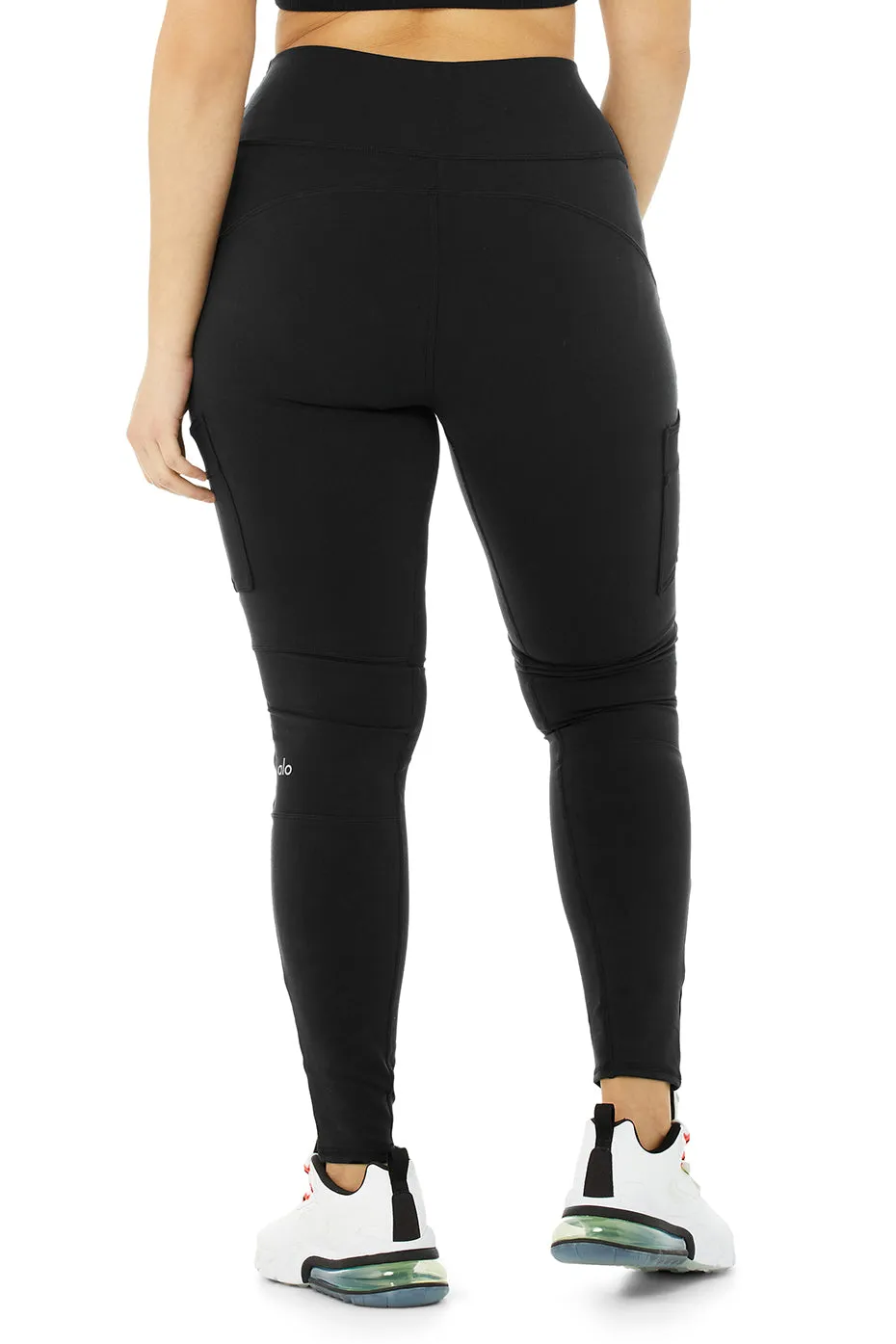 High-Waist Cargo Legging - Black