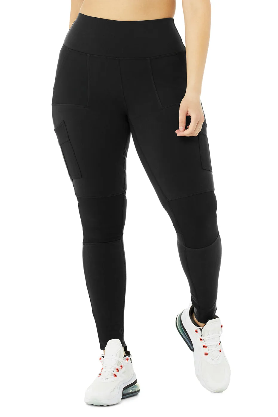 High-Waist Cargo Legging - Black