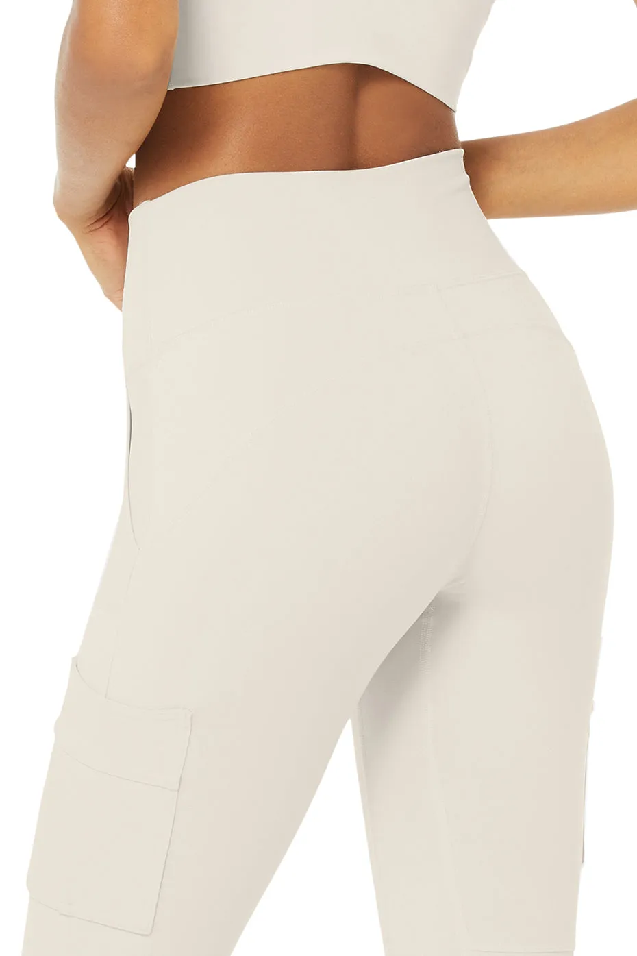 High-Waist Cargo Legging - Bone