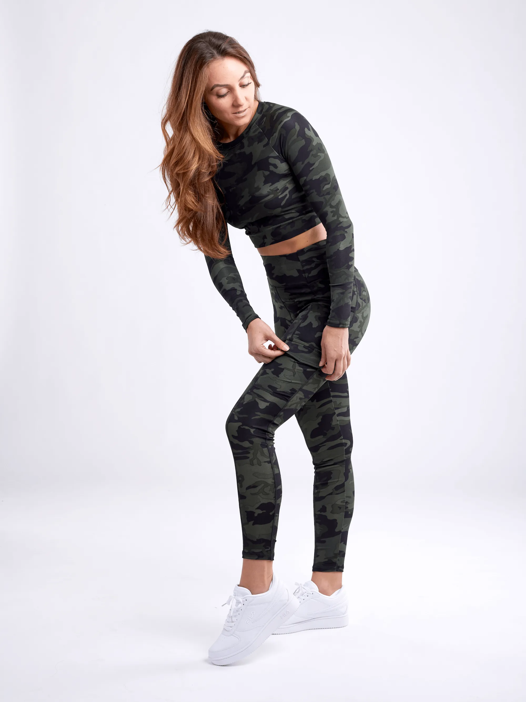 High-Waisted Leggings with Side Cargo Pockets