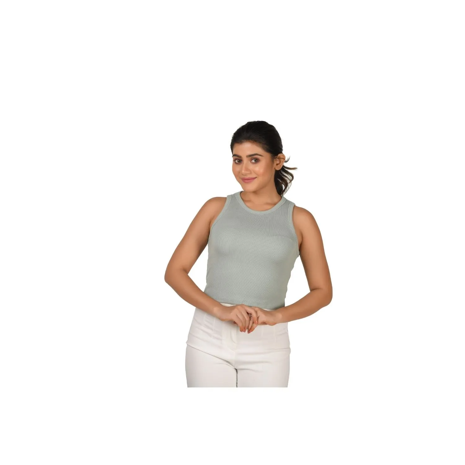 Hosiery Blouse- Sleeveless