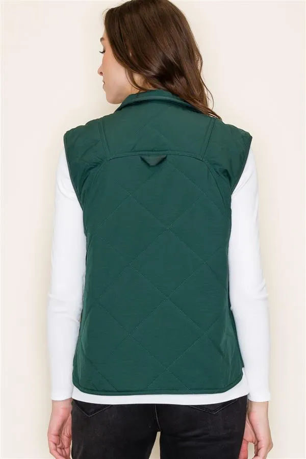 Hunter Green Quilted Vest