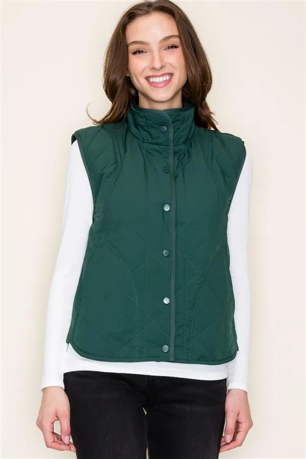 Hunter Green Quilted Vest