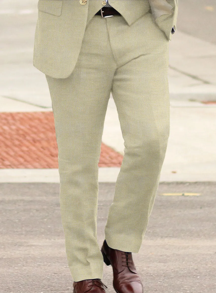 Italian Prato Khaki Linen Suit