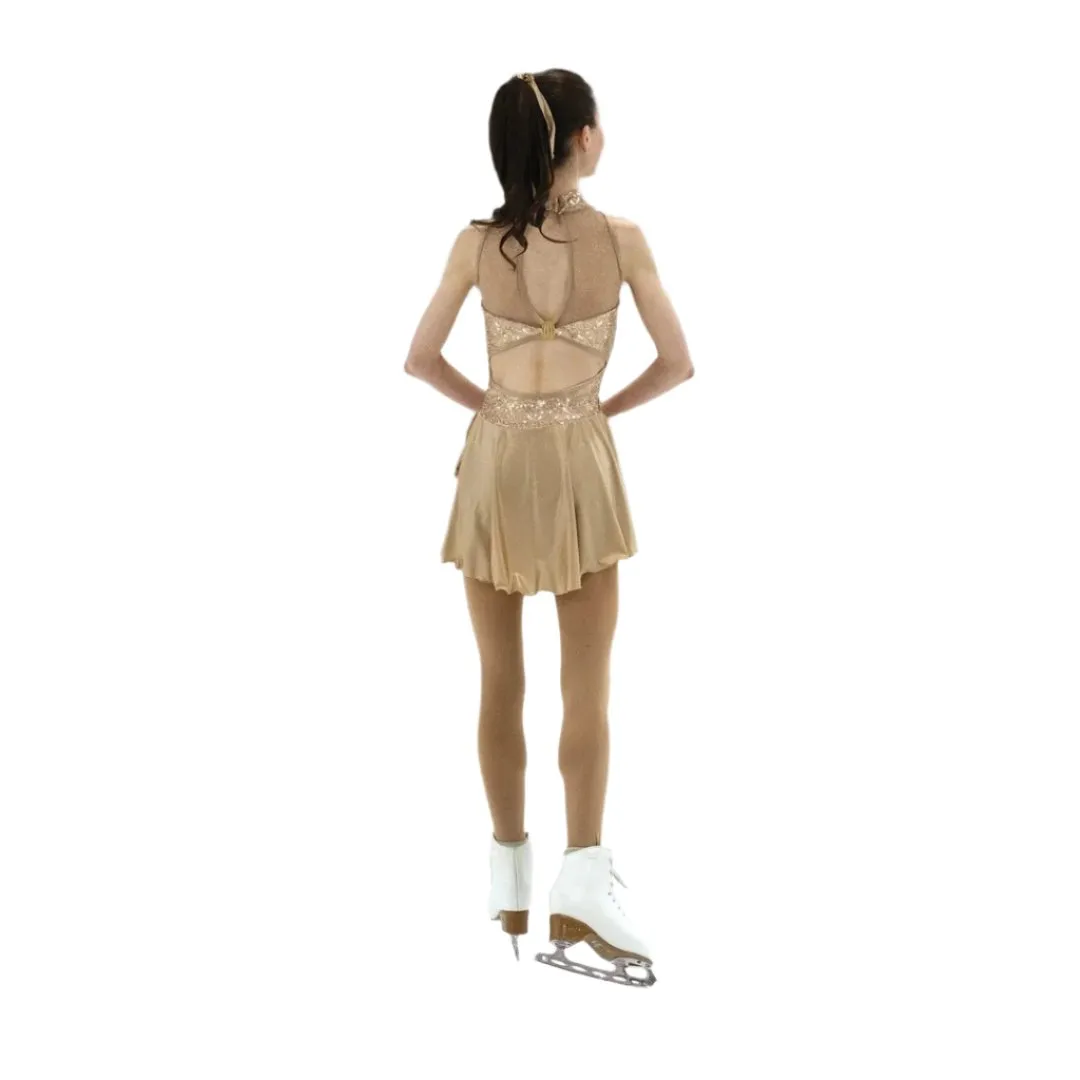 Jerry's Girl's 582 Golden Champagne Figure Skating Dress