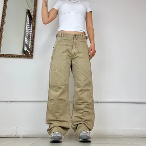 khaki baggy cargo trousers