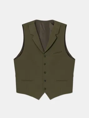 Khaki Single Breasted Vest