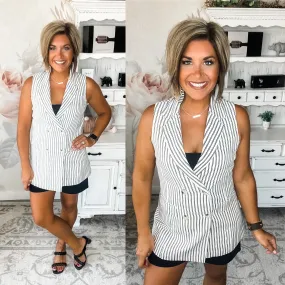 Let's Run Away Striped Vest