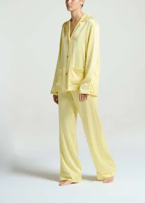 London Pyjama Bottom Lemon Silk Charmeuse