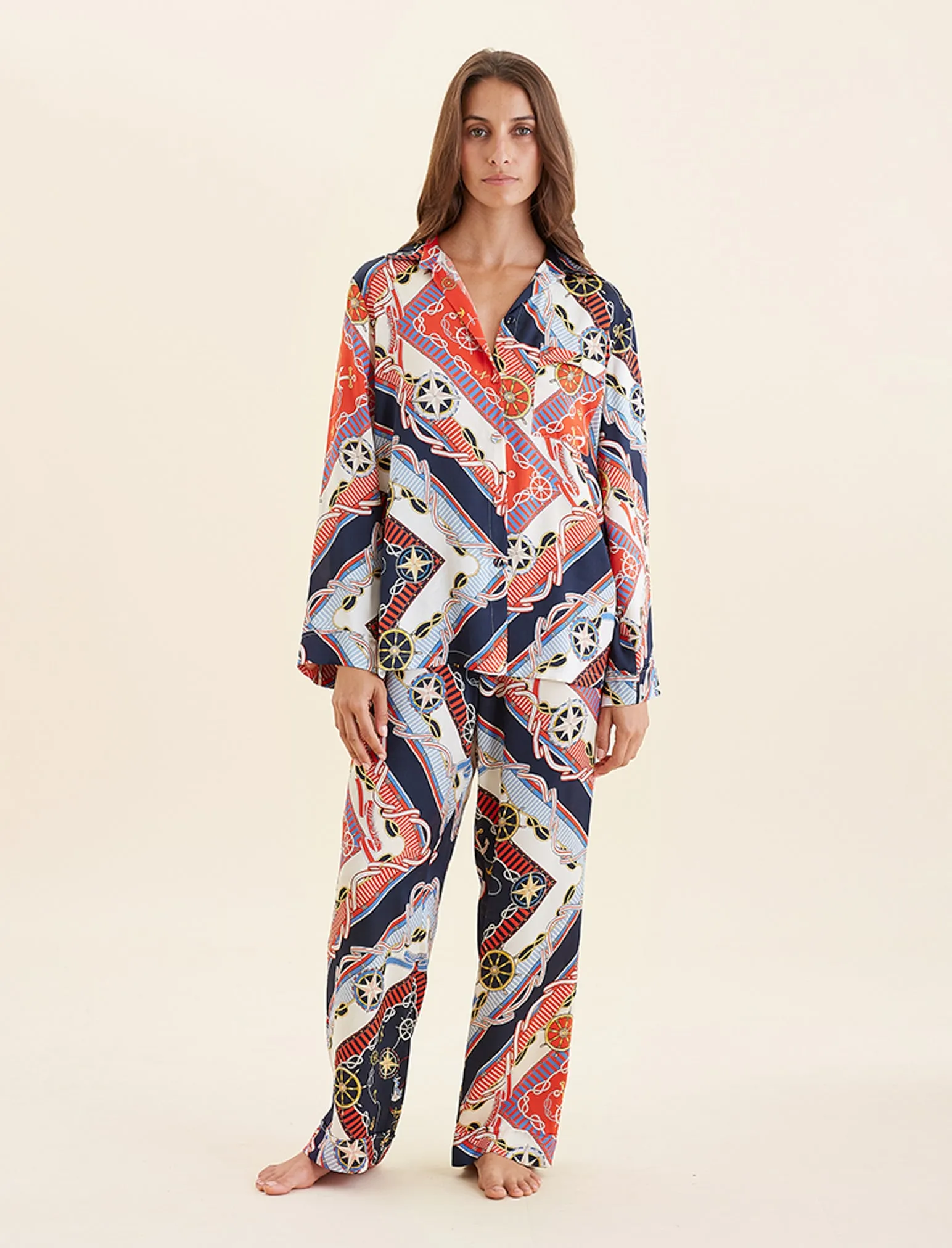 Marine Silk Full Length PJ Set