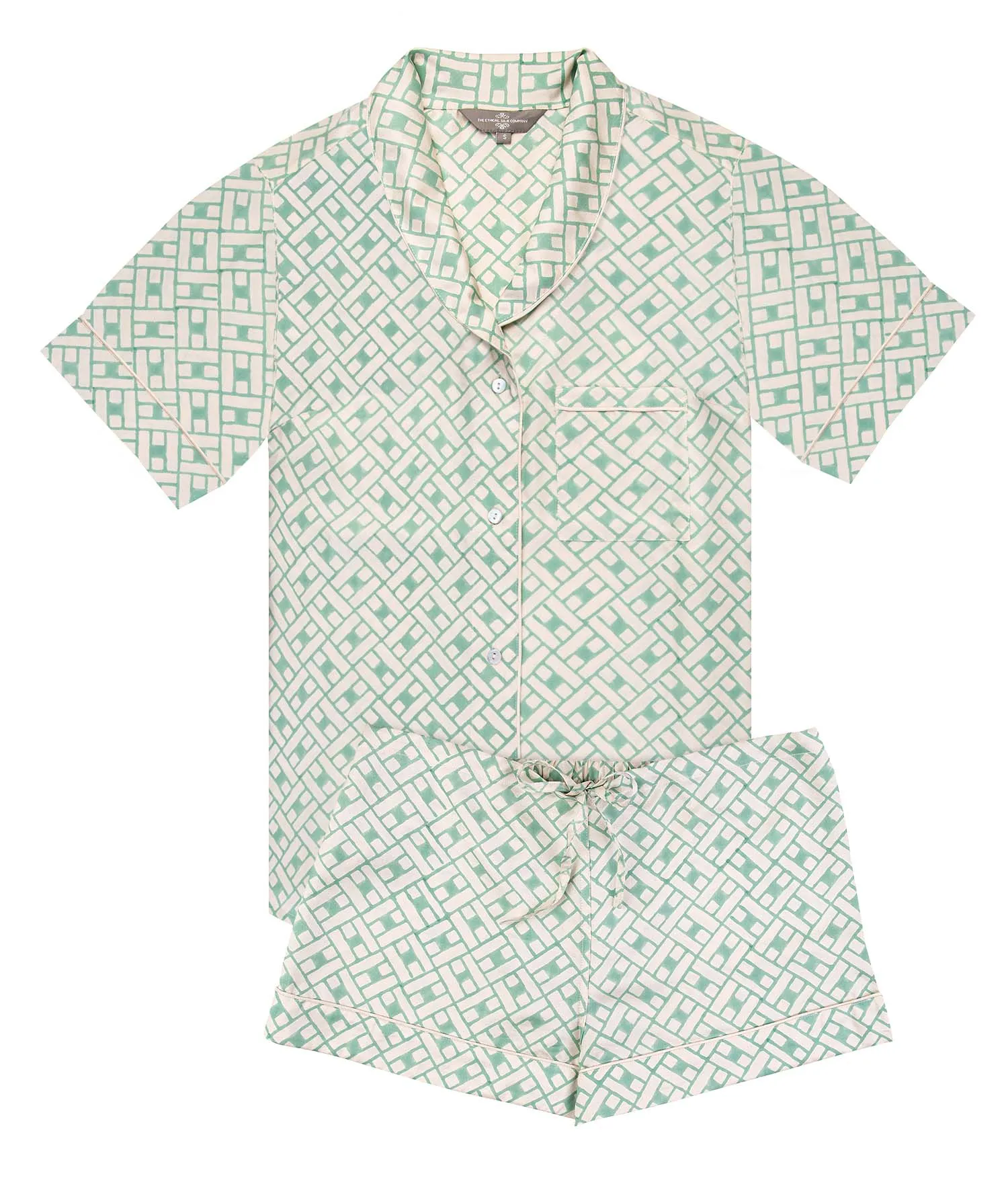 Mulberry Silk Shorties Pyjamas - Leh Sage