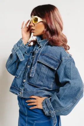 Oversized Cargo Pocket Denim Jacket