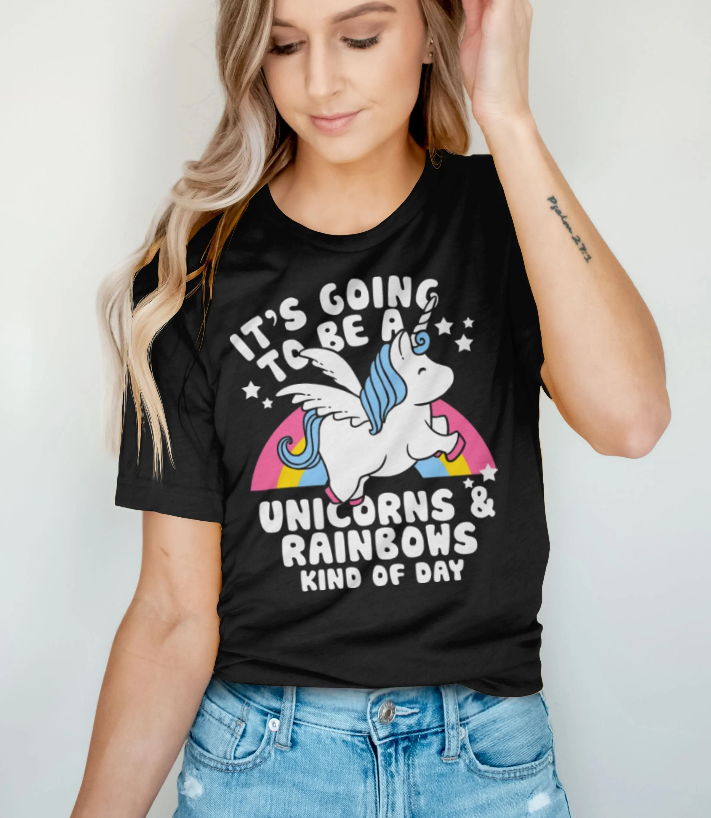 Rainbow Unicorn Shirt for Girls or Women | Rainbow T Shirt