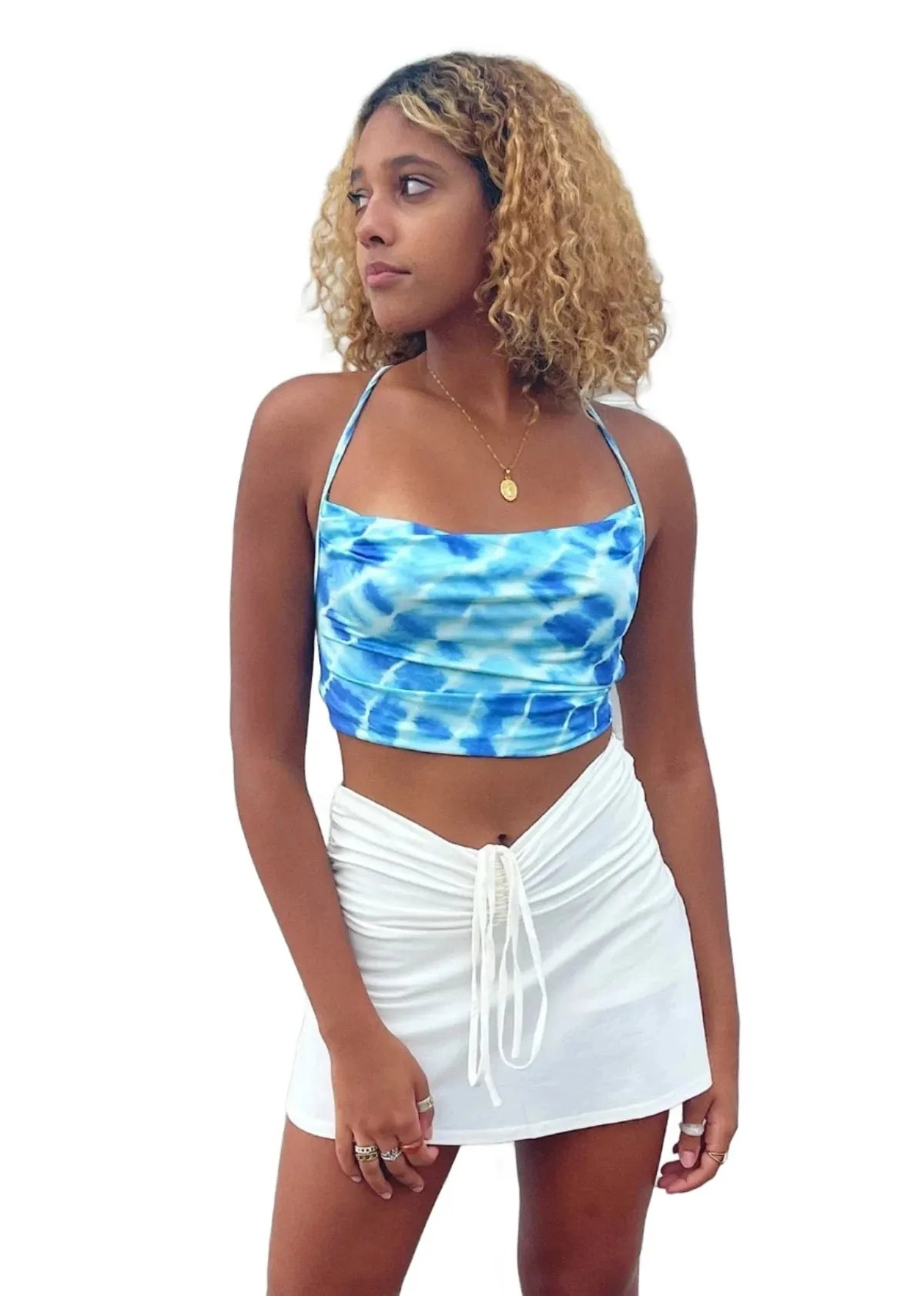 Rock N Rags - "Stay Next To Me" Skirt - White - Adjustable Drawstring Waist